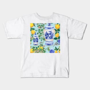 Lemons and chinoiserie jars Kids T-Shirt